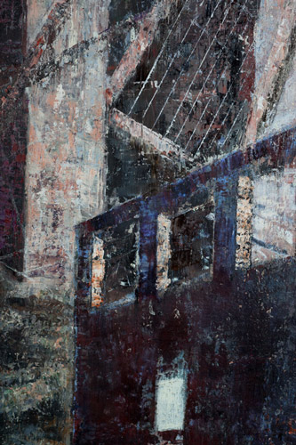 No-Bridge-No-Fear,-Detail-I - Painting by Michael Kunze