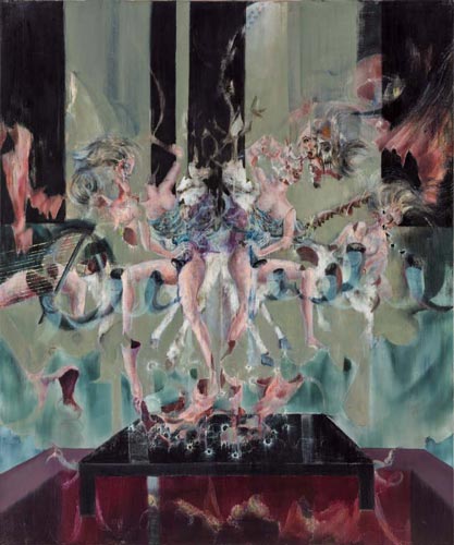 Aktaion, Pierre, Justine I · Aktaion, Pierre, Justine I - Painting by Michael Kunze