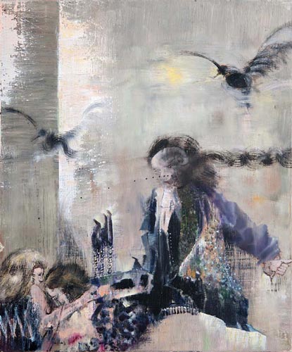 Echo anhalten, Luft ausatmen · Hold the Echo, Breathe out the Air - Painting by Michael Kunze